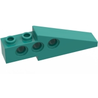 Lego kostka (kostička) sklon, špice dlouhá, tmavě tyrkysová (4112298)
